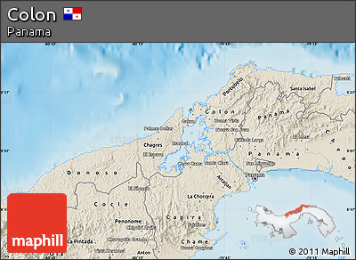 Shaded Relief Map of Colon