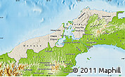 Shaded Relief Map of Colon, physical outside