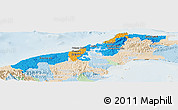 Political Panoramic Map of Colon, lighten