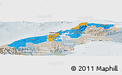 Political Panoramic Map of Colon, lighten, semi-desaturated