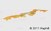 Political Shades Panoramic Map of Colon, cropped outside