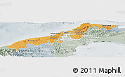 Political Shades Panoramic Map of Colon, lighten, semi-desaturated