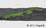 Satellite Panoramic Map of Colon, darken, desaturated