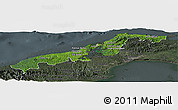 Satellite Panoramic Map of Colon, darken, semi-desaturated