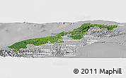 Satellite Panoramic Map of Colon, lighten, desaturated