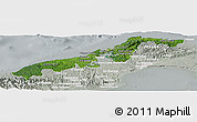 Satellite Panoramic Map of Colon, lighten, semi-desaturated