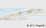 Shaded Relief Panoramic Map of Colon, lighten