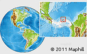 Physical Location Map of Portobelo, highlighted country