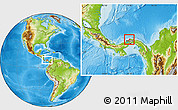 Physical Location Map of Portobelo