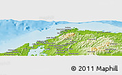 Physical Panoramic Map of Portobelo