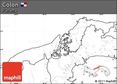 Blank Simple Map of Colon, no labels