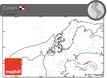 Blank Simple Map of Colon, no labels