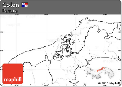 Blank Simple Map of Colon, no labels