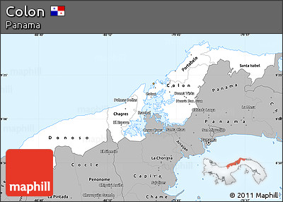 Gray Simple Map of Colon