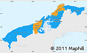 Political Simple Map of Colon, single color outside