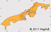 Political Shades Simple Map of Colon, cropped outside