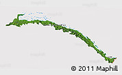 Satellite 3D Map of Comarca de San Blas, cropped outside