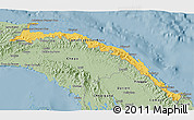 Savanna Style 3D Map of Comarca de San Blas