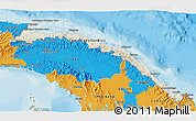 Shaded Relief 3D Map of Comarca de San Blas, political outside