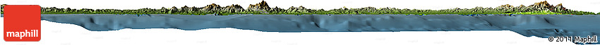 Physical Horizon Map of Comarca De San Blas, darken
