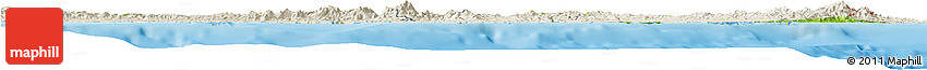 Physical Horizon Map of Comarca De San Blas, shaded relief outside