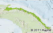 Physical Map of Comarca de San Blas, lighten
