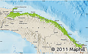 Physical Map of Comarca de San Blas, shaded relief outside
