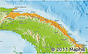 Political Map of Comarca de San Blas, physical outside