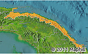 Political Map of Comarca de San Blas, satellite outside