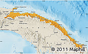 Political Map of Comarca de San Blas, shaded relief outside