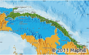 Satellite Map of Comarca de San Blas, political outside