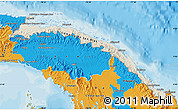 Shaded Relief Map of Comarca de San Blas, political outside