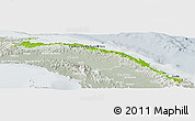 Physical Panoramic Map of Comarca de San Blas, lighten, semi-desaturated