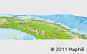 Physical Panoramic Map of Comarca de San Blas