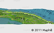 Physical Panoramic Map of Comarca de San Blas, satellite outside