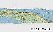 Savanna Style Panoramic Map of Comarca de San Blas