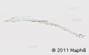 Shaded Relief Panoramic Map of Comarca de San Blas, cropped outside