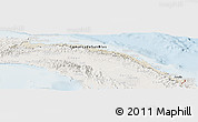 Shaded Relief Panoramic Map of Comarca de San Blas, lighten