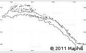 Blank Simple Map of Comarca de San Blas, cropped outside
