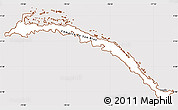 Classic Style Simple Map of Comarca de San Blas, cropped outside