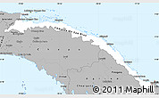 Gray Simple Map of Comarca de San Blas