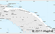 Silver Style Simple Map of Comarca de San Blas