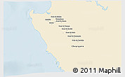 Classic Style 3D Map of Sambu, single color outside