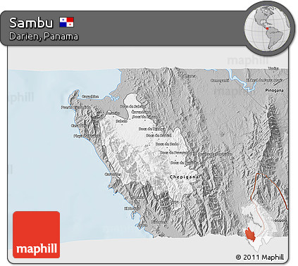 Gray 3D Map of Sambu
