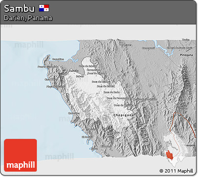 Gray 3D Map of Sambu