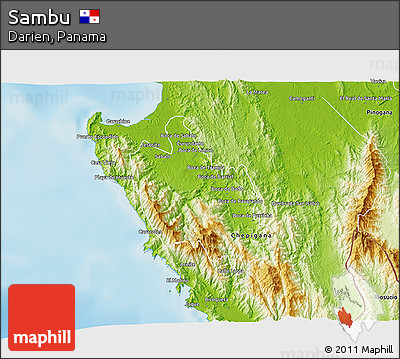 Physical 3D Map of Sambu