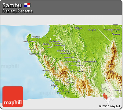 Physical 3D Map of Sambu