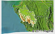 Physical 3D Map of Sambu, satellite outside