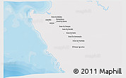 Political 3D Map of Sambu, single color outside