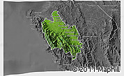 Satellite 3D Map of Sambu, desaturated